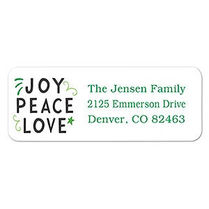 Joy Peace Love Address Labels - 22485