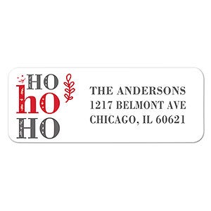 Bold Ho Ho Ho Address Labels - 22487