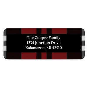Plaid Pattern Return Address Labels - 22500
