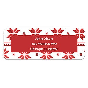 Snowflake Pattern Address Labels - 22503