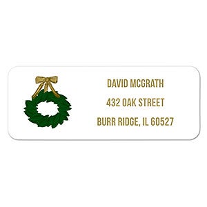 Modern Wreath Address Labels - 22509