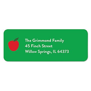 Teacher Apple Return Address Labels - 22548