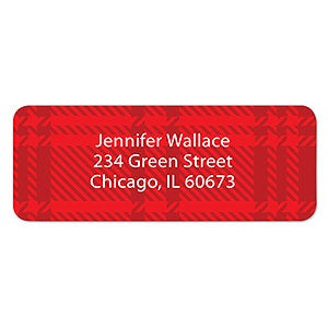Plaid Return Address Labels - 22552