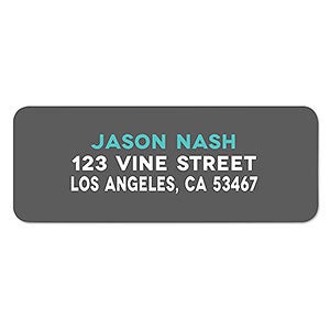 Solid Gray Return Address Labels - 22558