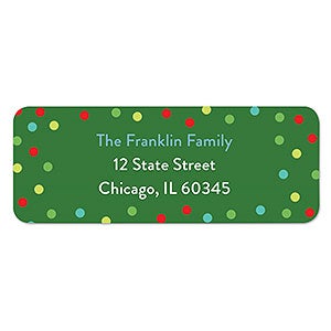 Merry & Bright Polka Dots Return Address Labels - 22562