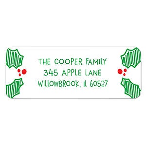 Holiday Holly Address Labels - 22577