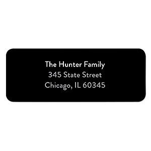 Formal Black Address Labels - 22585