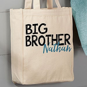Worlds best sister short handle 100% cotton tote Bag NEW BIG SISTER GIFT BAG