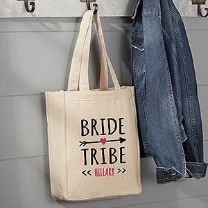 Bride Tribe Personalized Canvas Tote Bag-  14 x 10 - 22613-S