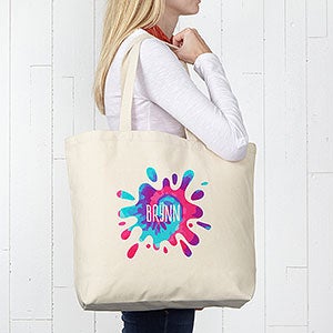 Unicorn Tie Dye Personalized Beach Bag With Rope Handles Tote 