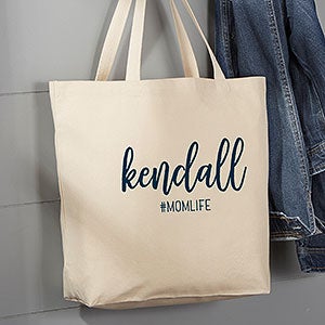 Scripty Style Personalized Large Canvas Tote Bag - 22626-L