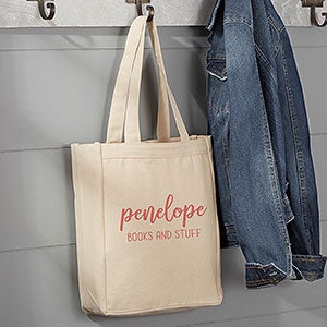 Scripty Style Personalized Small Canvas Tote Bag - 22626-S