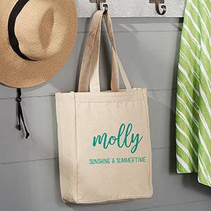 Scripty Style Small Canvas Beach Bag - 22629-S