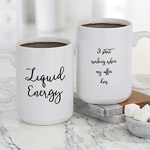 Office Expressions Personalized Coffee Mug 15 oz.- White - 22649-L