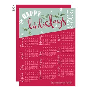 Holiday Calendar Card - 22654