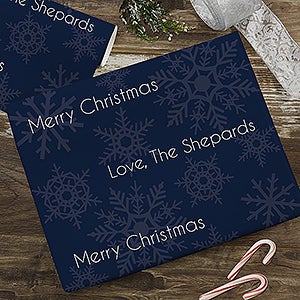 Snowflakes Personalized Wrapping Paper Roll - 18ft Roll - 22670-L