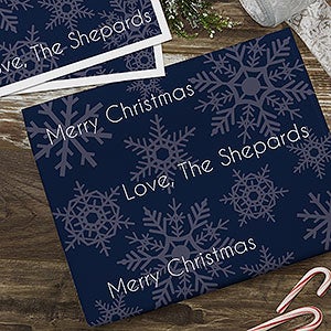 Snowflakes Personalized Wrapping Paper Sheets - Set of 3 - 22670-S