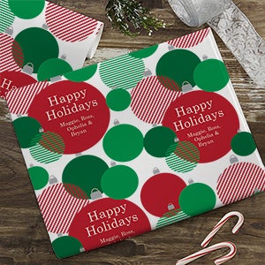 Ornaments Personalized Wrapping Paper Roll - 22671