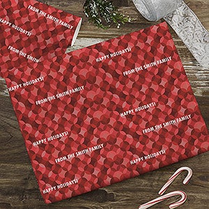 Red Holiday Pattern Wrapping Paper Roll - 22674