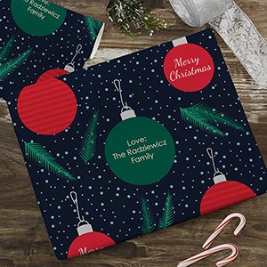 Ornaments & Pine Personalized Wrapping Paper Roll - 22677