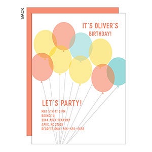 Balloon Bunch Birthday Invitation - 22713