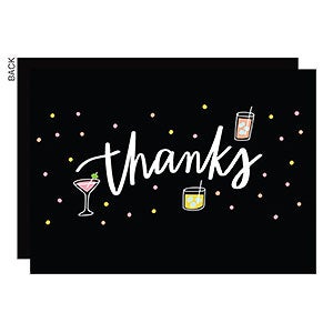 Fun Cocktail Party Thank You Cards - 22749