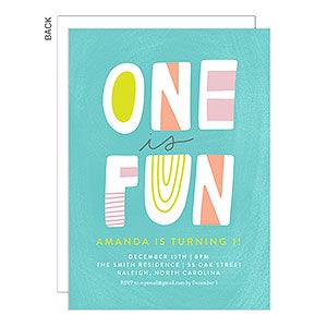 One Is Fun Party Invitation - 22751