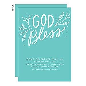 God Bless Personalized Party Invitation - 22754