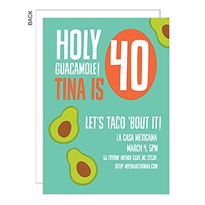 Holy Guacamole Birthday Party Invitation-Premium - 22757-P