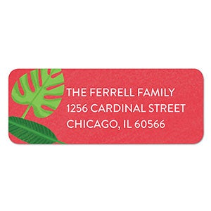 Palm Leaf Return Address Labels - 22781