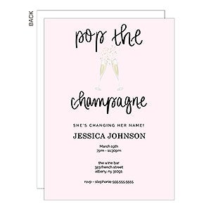 Pop the Champagne Party Invitation - 22810