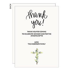 Botanical Cross Thank You Cards - 22825