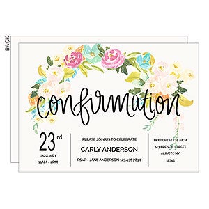 Floral Confirmation Party Invitation - 22852