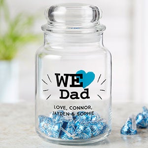 We Love... Personalized Glass Treat Jar For Him - 22861