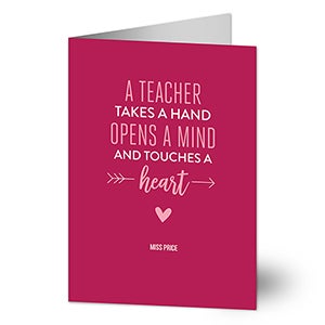 Teacher Take A Hand Greeting Card - 22895