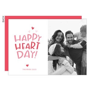 Happy Heart Day Valentine's Day Photo Card - 22920