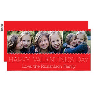 Red Scallop Valentine's Day Photo Card - 23016