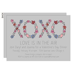 Floral XOXO Party Invitation - 23030