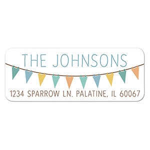 First Birthday Banner Return Address Labels - 23076