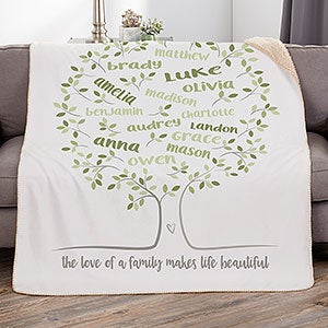 Family Tree Of Life 50x60 Sherpa Blanket - 23081-S