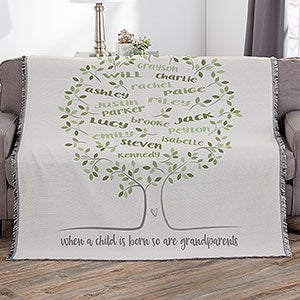 Family Tree Of Life 56x60 Woven Throw - 23081-A