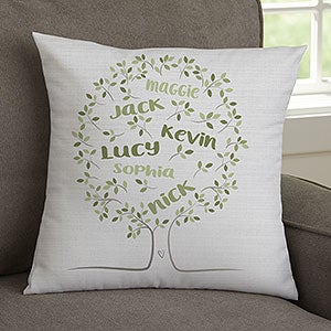 Family Tree Of Life Personalized 14" Throw Pillow - 23082-S