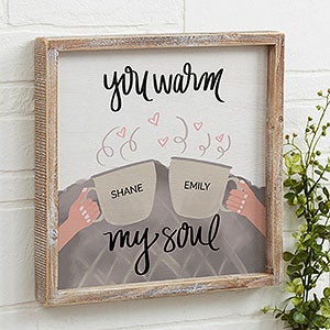 Warm My Soul Personalized Whitewashed Barnwood Wall Art-12