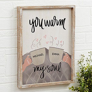 Warm My Soul Personalized Whitewashed Barnwood Wall Art- 14