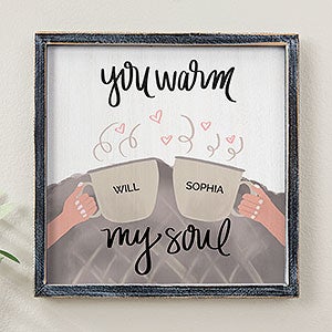 Warm My Soul Personalized Blackwashed Barnwood Wall Art-12