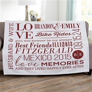 Better Together Personalized 50x60 Sweatshirt Blanket - 23100-SW