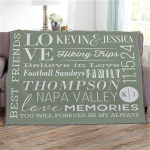 Better Together Personalized 56x60 Woven Throw - 23100-A
