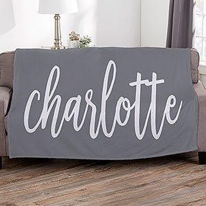 Scripty Style Personalized 50x60 Lightweight Fleece Blanket - 23106-LF