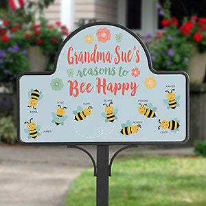 Bee Happy Personalized Magnetic Garden Sign - 23109