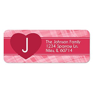 Red Heart Return Address Labels - 23130
